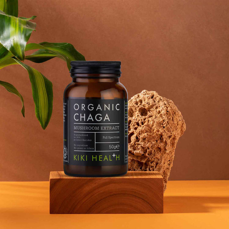 KIKI Health Organic Chaga Mushroom Extract Powder 50g, imported from the UK