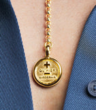 Tilly Sveaas gold-plated Que Demain necklace, UK version