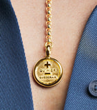 Tilly Sveaas gold-plated Que Demain necklace, UK version