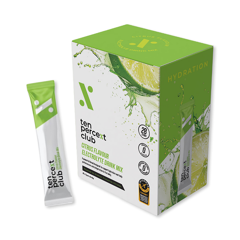 The Ten Percent Club electrolyte powder citrus 28 sachet, UK version