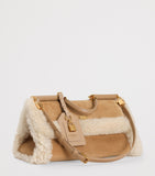Dolce&Gabbana calfskin fur-trim top-handle bag (British brand)