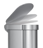 Simplehuman slim brushed steel pedal bin 45L - British product