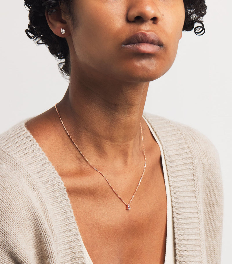 Harrods rose gold diamond necklace 0.50ct, imported from the UK