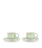 Ginori 1735 Colonna Diva Verde coffee cup set - British product