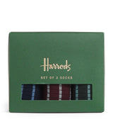 Harrods Harrods Cotton-Blend Stripe Ribbed Socks (Pack of 3)- Buy online at McGrocer