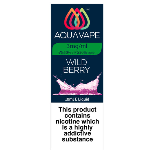 Aqua Vape Wild Berry E-Liquid 3mg 10ml