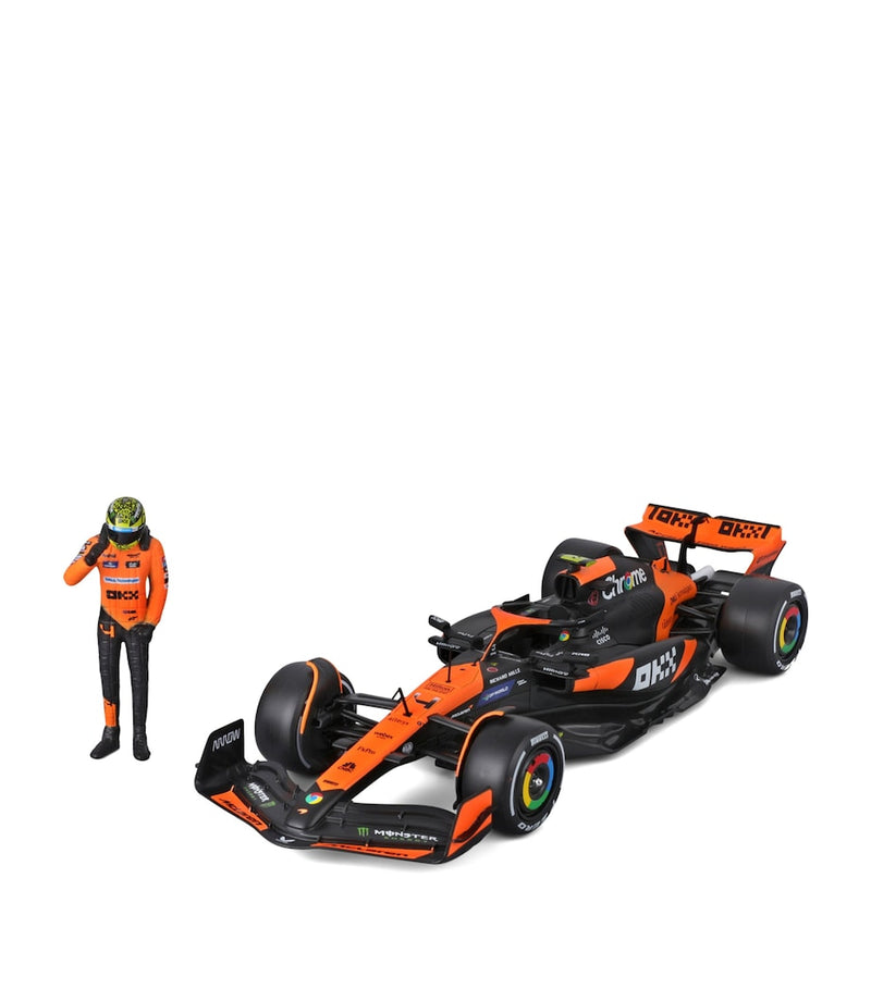 Bburago McLaren MCL38 2024 model with Lando Norris figure 1:24 (British brand)