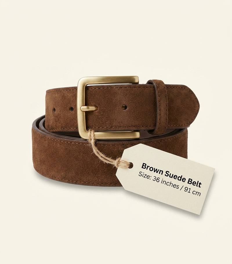 Prada suede belt with gold-tone hardware, UK version