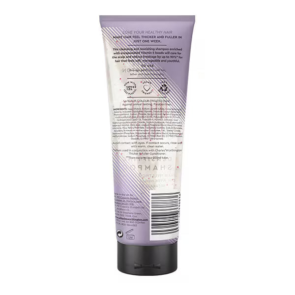 Charles Worthington Thicker And Fuller Shampoo 250ml - British product