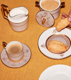 Wedgwood Anthemion Grey espresso cup and saucer (British brand)