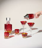 Waterford Lismore Red Crystal Votive Holder, 6cm x 9.5cm (British brand)