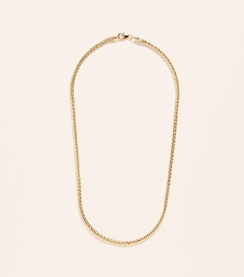 Azlee small woven chain necklace 18kt yellow gold (British brand)