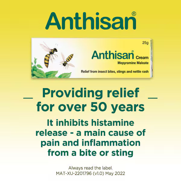 Anthisan Cream Relief from Insect Bites - British product