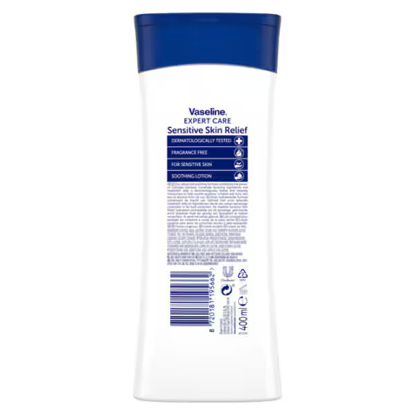Vaseline Expert Care Sensitive Skin Relief Body Lotion 400ml (British brand)