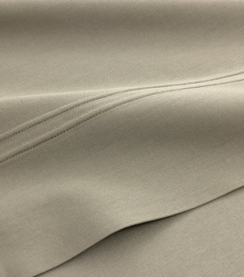Yves Delorme Triomphe Kaki super king flat sheet organic cotton, imported from the UK