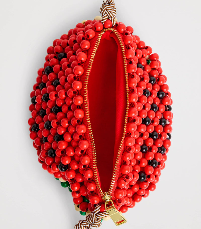 ALEMAIS mini beaded watermelon shoulder bag, imported from the UK