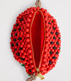 ALEMAIS mini beaded watermelon shoulder bag, imported from the UK