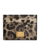 Harrods Dolce&Gabbana Calfskin Leopard Print Card Holder- Buy online at McGrocer