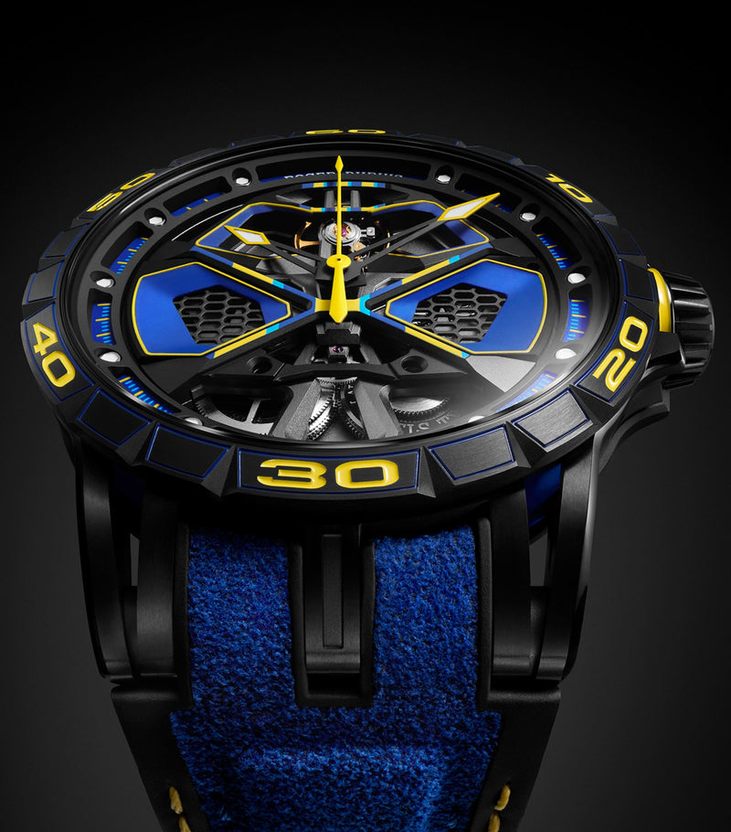 Roger Dubuis Lamborghini Huracán skeleton watch 45mm, UK version
