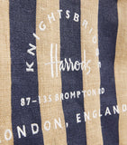 Harrods large canvas stripe Knightsbridge shopper bag - British product