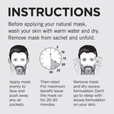 Fuss Free Naturals Men's Anti-Ageing Mask Bearded Pack of 3 - British product