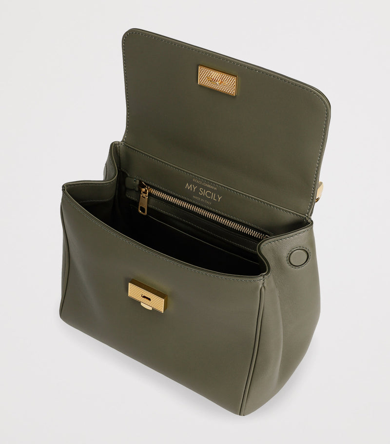 Dolce&Gabbana My Sicily calfskin top-handle bag, imported from the UK
