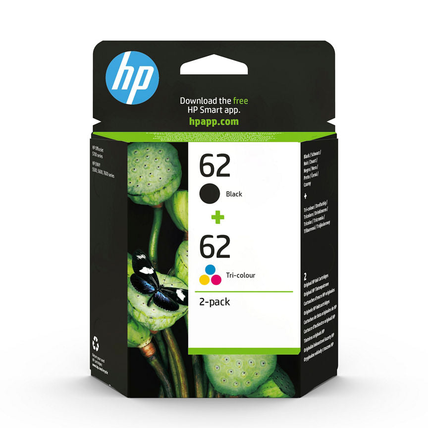 HP 62 Black & Colour Ink Cartridge - McGrocer