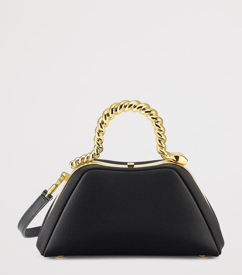 Bvlgari Satin Serpentine Mini Top-Handle Bag, imported from the UK