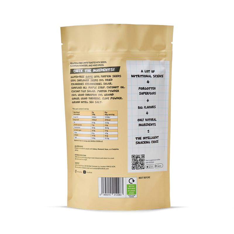 Pumpkin Spice Granola gluten-free oats maple syrup - British product