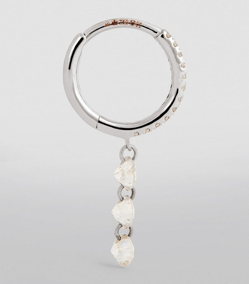 Persée white gold diamond Danaé hoop earring, UK version