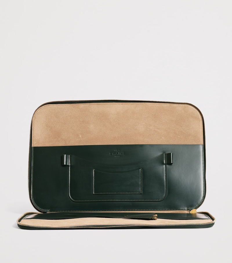 Swaine leather Salisbury briefcase handmade London, UK version