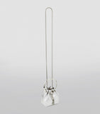 Jimmy Choo Micro Bon Bon top-handle bag silver leather (British brand)
