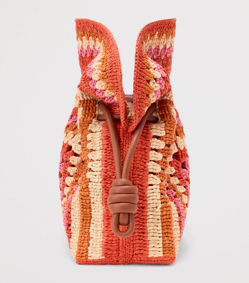 LOEWE medium raffia flamenco clutch from Spain, UK version