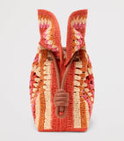 LOEWE medium raffia flamenco clutch from Spain, UK version