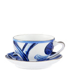 Dolce & Gabbana Blu Mediterraneo porcelain teacup and saucer, imported from the UK