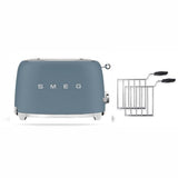 محمصة خبز Smeg TSF01 لشريحتين، لمسة نهائية زرقاء غير لامعة (ماركة بريطانية)