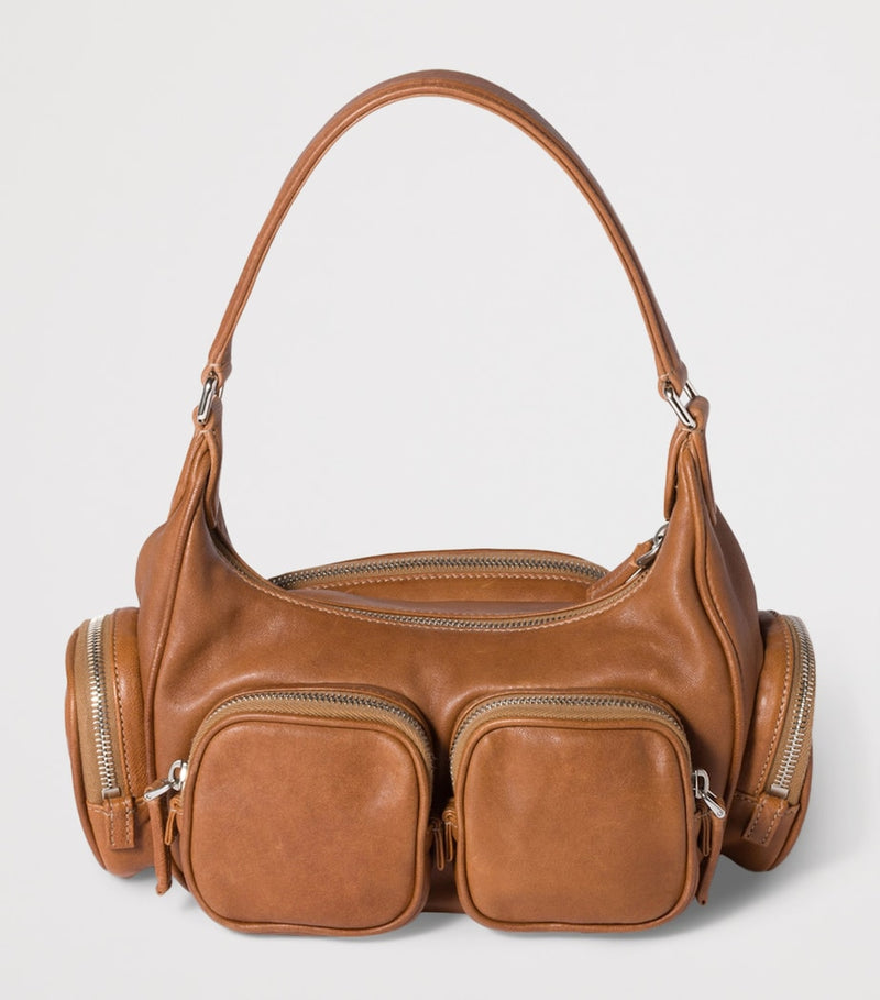 Miu Miu nappa leather pocket top-handle bag, UK version