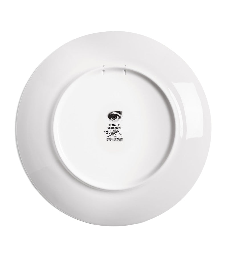 Fornasetti Tema e Variazioni No. 125 wall plate 26cm, imported from the UK