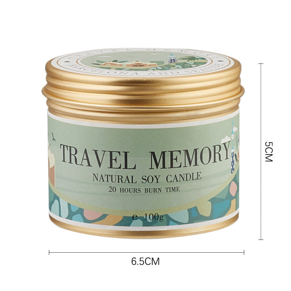 Livingandhome soy wax scented candle Fuzzy Kiwi Fruit 100g, UK version