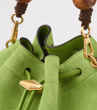 Jimmy Choo medium suede Cinch beaded bucket bag, UK version