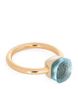 Harrods Pomellato Mixed Gold and Blue Topaz Nudo Petit Ring- Buy online at McGrocer