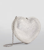 Judith Leiber heart-shaped crystal clutch bag, imported from the UK