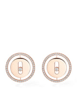 Harrods Messika Lucky Move Pink Gold and Diamond Stud Earrings (0.32ct)- Buy online at McGrocer