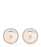 Messika Lucky Move stud earrings 18kt rose gold 0.32ct diamonds - British product