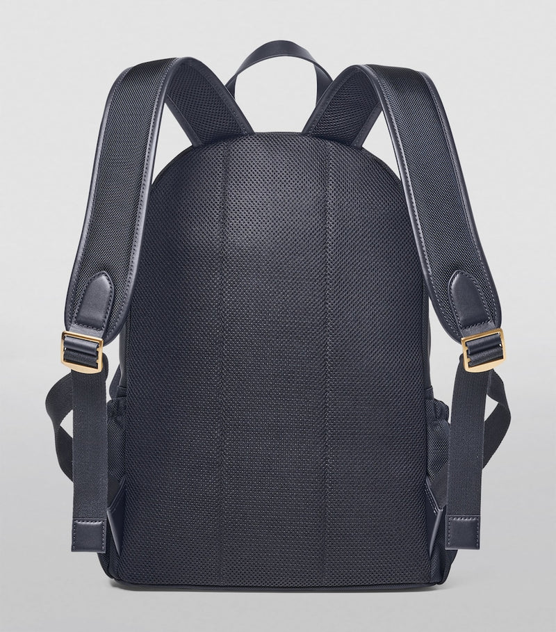 Aspinal of London nylon backpack with leather trims (British brand)