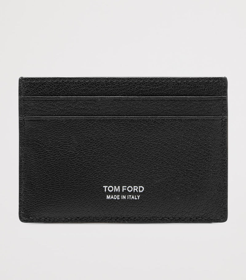 Tom Ford leather card holder with embossed T design, imported from the UK