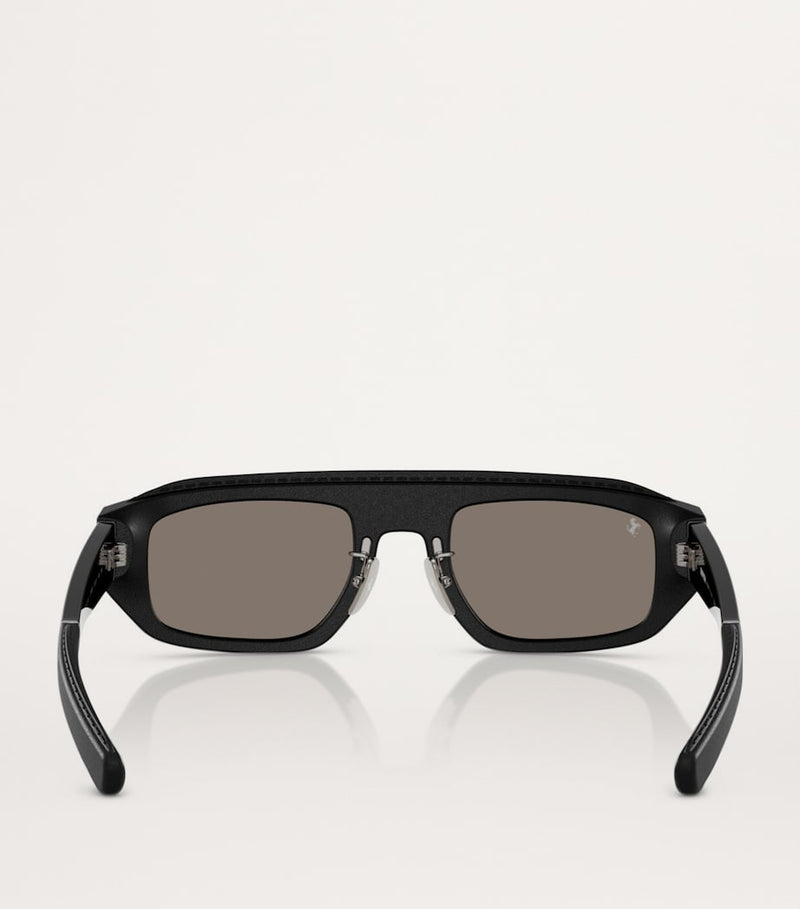 Ferrari acetate pillow sunglasses brown bordeaux lenses, imported from the UK