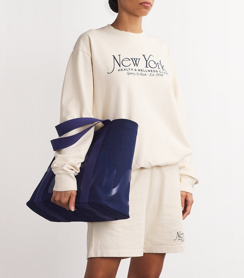Harrods medium cotton logo tote bag, UK version