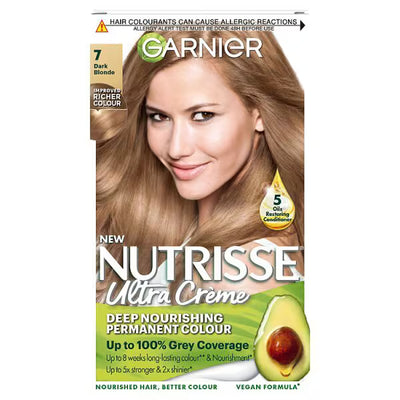 Superdrug Garnier Nutrisse 7 Dark Blonde Permanent Hair Dye- Buy online at McGrocer