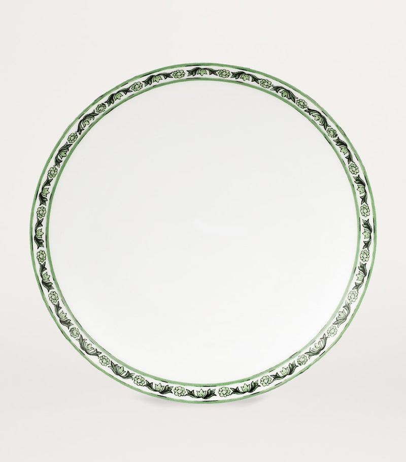 Dolce&Gabbana Casa soup plate set in Verde Maiolica porcelain, 20cm diameter - British product